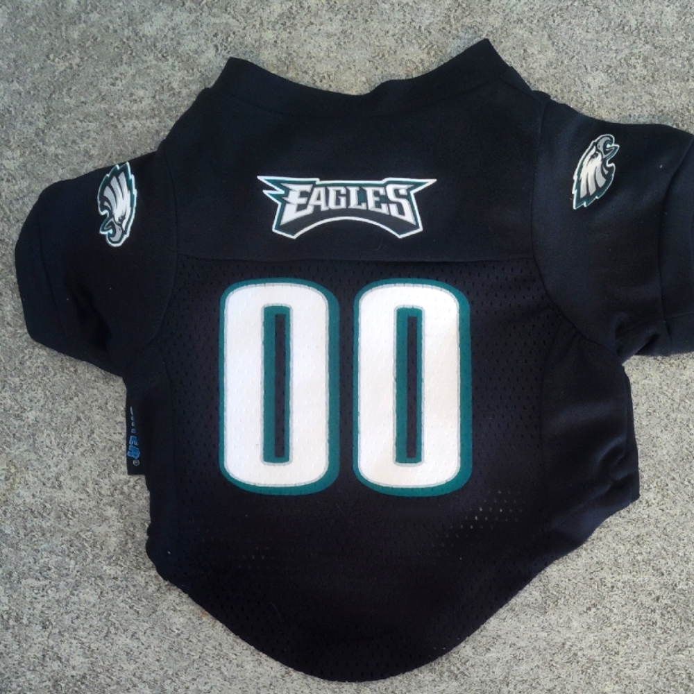Eagles Dog Jersey Black and White